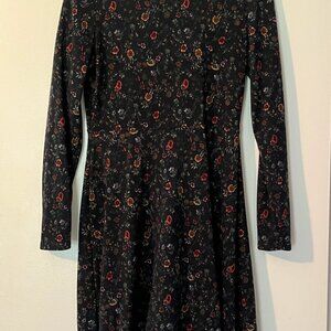 Modcloth Floral Long Sleeve Dress